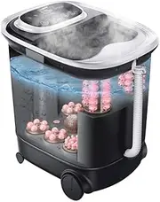 Foot Bath Massager by - Electric Foot Spa Basin with Temperature Controlled Heat, Soothing Bubbles Massage Rollers- Deep Tissue Massage, Pain Relief & Relaxation for Tired Feet