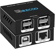 USB Extender 165ft 50m 4-Port USB2.0 HUB by Cat5e Cat6 -Two Webcam Work Sync,Plug & Play for Camera Storage Hard Drive PC Windows,MacOS,Android,1.5m USB Cable, 5V Power USB Over Ethernet EX60USB