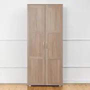 Stockholm Storage Cupboard Hamptons - Natural Oak - Scandi Brass