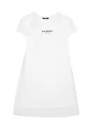 Balmain Kids Layered Cotton T-shirt Dress (12-14 Years) - White - 12YR (12 Years) 12YR (12 years)