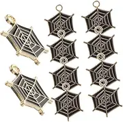TEHAUX Elegant Spiderweb Shape Charms 10pcs Loose Charms for Necklace Bracelet Making DIY Craft