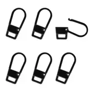 4 Pcs Zipper Pull Replacements, Black Zipper Pull Tab Metal Zipper Slider