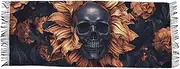 [AIXIWAWA] Bronze Skull Women's Pashminas Scarf, Shawls Wrap Lightwight Tassel for Evening Dress Dinner Party, Multicolor