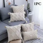 Moroccan Tufted Cushion Covers Bohemia Macrame Tassel Sofa Pillow Case Home Soft