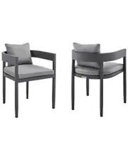Armen Living Menorca Outdoor Patio Dining Chairs