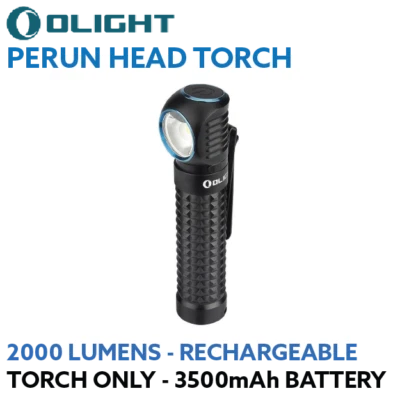Olight Perun (Replaces H2R) 2000 lumen rechargeable LED right angle torch Oligh