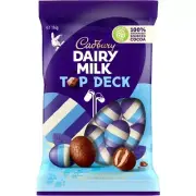 Cadbury Dairy Milk Top Deck Chocolate Easter Egg Bag 114g x 2 packs