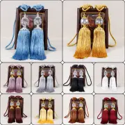 1pair Curtain Hold back Rope Tie Backs Tassel Tiebacks Crystal Pearl Ball Home