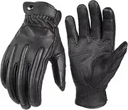 [Generic] Daseeme Motorcycle Sheepskin Gloves, Touch Screen Riding Gloves, Sun Protection Motorcycle Gloves