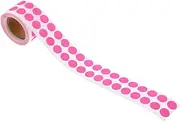 TOGEVAL 1 Roll Color Coded Stickers Round Labels Sticker Fragile Stickers Tags Colored Dot Stickers DIY Stickers Freezer Labels Garage Sale Labels Colored Dots Stickers Off Peel Paper Pink