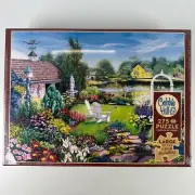 By The Pond Cobble Hill 275 Piece Puzzle 24x18" Joelle McIntyre 48026 Sealed NEW