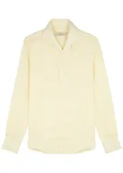 Aurélien Seaside Linen Shirt - Yellow - L L
