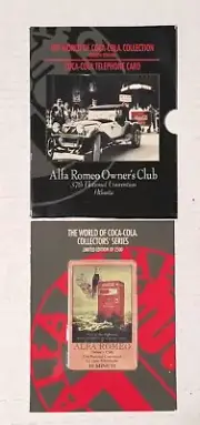 Coca Cola Phone Card Alfa Romeo Owner's Club