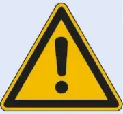 Wolk DANGER WARNING SIGN 200x200mm Aluminium, Black/Yellow