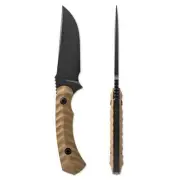 Toor Knives Brauler Fixed Blade Knife, Omaha Tan