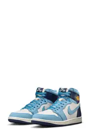 Air Jordan 1 Retro High Basketball Sneaker in University Blue/Gold/Sail at Nordstrom, Size 5