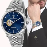 在飛比找momo購物網優惠-【MASERATI 瑪莎拉蒂】藍幽靈 鏤空機械錶 手錶(R8