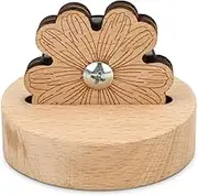 Daisy Thread Cutter, Tabletop Blade Saver Yarn Cutter with Anti-Slip Stand Wooden Rotary Thread Cutting Tool Sewing Seam Supplies Quilting Notions