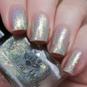 Emily de Molly Fancy Sauce Orange Gold Iridescent Flakie Holo Nail Polish Topper
