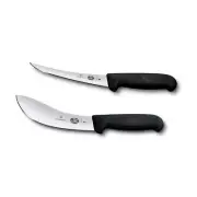 Victorinox 15cm Fibrox Regular Form Skinning & Curved Boning Butchers Knife Set