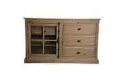 Jade Dresser 5 Chest of Drawers 1 Door Bed Storage Cabinet - Natural