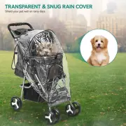 Folding Pet Stroller Cat Dog Cage 4 Wheels Stroller Travel Carrier US