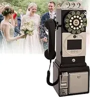 Video Audio Guest Book Phone, 32GB Customized Video Audio Guest Book with Lens Recording, Unique Voicemail Message Recorder for A Variety of Memorable Party Occasions(Black)