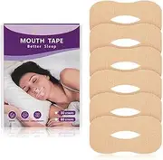 Gentle Premium Breathable Tape (30 Pack), Mouth Tape for Sleeping, Hypoallergenic, Latex Free & Gentle on Skin, Pain Free Removal, Skin Friendly, Reduce Snoring, Improve Sleep Quality (Naturel)
