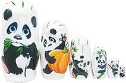 Abbraccia Russian Matryoshka Dolls Russian Nesting Dolls Easy to Open Cartoon Desktop Tabletop Ornament Wooden Stacking Toys for Home