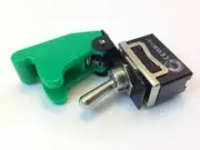 HEAVY DUTY ON/OFF SPST 2P TOGGLE SWITCH 20 AMP RATING WITH GREEN COVER