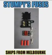 Twin Midi Fuse Holder suits - Dual Battery 4x4 Installation inc 2 X 50 Amp fuses