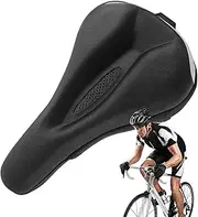 [Generic] Bicycles Seat Cover - Reflective Padded Hollow Saddle Replacement | Padding Bicycles Saddle Shock Absorbing Ergonomic for Exercise Bikes Road Bikes