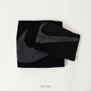 NIKE SWOOSH TOWEL 黑色灰勾 中型 大型 海邊 運動毛巾 浴巾 純棉【AC2093-046】