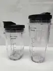 OEM Replacement Blender Cup 18oz + 24oz Nutri Ninja Blender Pro w/ Lid