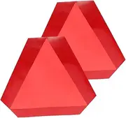 GARVALON Reflective Slow Moving Sign Reflectors 2pcs Triangle Safety Signs for Low-speed Vehicles Easy to Install