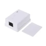 Wall Coupler Jack Adapter Cat5e RJ45 Unshielded Single Port Desktop Mount Box