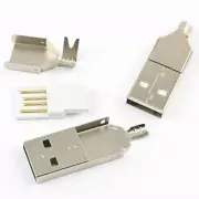 20Pcs USB 2.0 AM Male 4P 4 Pin Three Types Plug Jack Socket Solder Connector