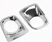 Yurefax for Toyota, for Land Cruiser FJ70 FJ76 FJ77 FJ78 FJ79 LC76 LC77, ABS Chrome Front Fog Light Lamp Trim Cover 2Pcs Car Styling Fog Lamp Frame Trim