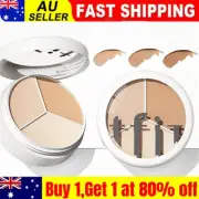 3Colors Makeup Contour Face Cream Concealer Palette Professional for Acne 2025