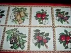 Fruit Tapestry Table Runner - 72"L x 13"W. Green Gold Brown Maroon NEW FS