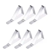 Catzon 6 Packs Tablecloth Clips Stainless Steel Table Cloth Cover Clamps