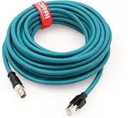 DRRI M12 X-Coded 8 Pole to RJ45 10 Gbps Gigabit Ethernet Interface Cat 7e Shielded Cable for Cognex in-Sight Series Industrial Cameras(25M)