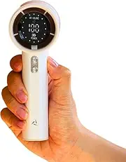 Wind Wise Portable Rechargeable Fan with Digital Display, Adventure Travel Outdoor (White)