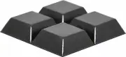 20mm Square Stick On Adhesive Rubber Feet PACK of 64