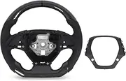 Gearwell Steering Wheel, Flat Bottom Racing Wheel Compatible with Vehicle Installation, Carbon Fiber Leather Wheel, Sport Steering Wheel Replacement