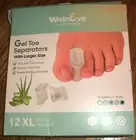 10 pcs Silicone Gel Bunion Big Toe Straightener Spacer Separator Cushion XL