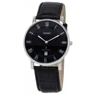 在飛比找momo購物網優惠-【ORIENT 東方錶】經典石英黑色皮革錶帶手錶FGW010