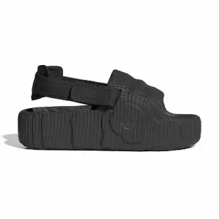 【adidas 愛迪達】Adilette 22 XLG W 女鞋 黑色 地形圖 魔鬼氈 厚底 涼拖鞋 愛迪達 拖鞋 IE5649