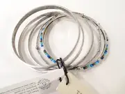 Nordstrom Treasure & Bond Women's Set of Five Bead Bangles Bracelets NWT 49