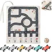Canvas Car Toy Set, Motor Skills Toys Game Learning Gift, 2025 New Dual Side Canvas Slot Car Race Track Sets for Kids Problem-Solving & Creative Learning (1set)